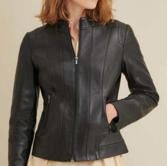 Wilsons Julia Leather Scuba Jacket - Picture 2 of 16